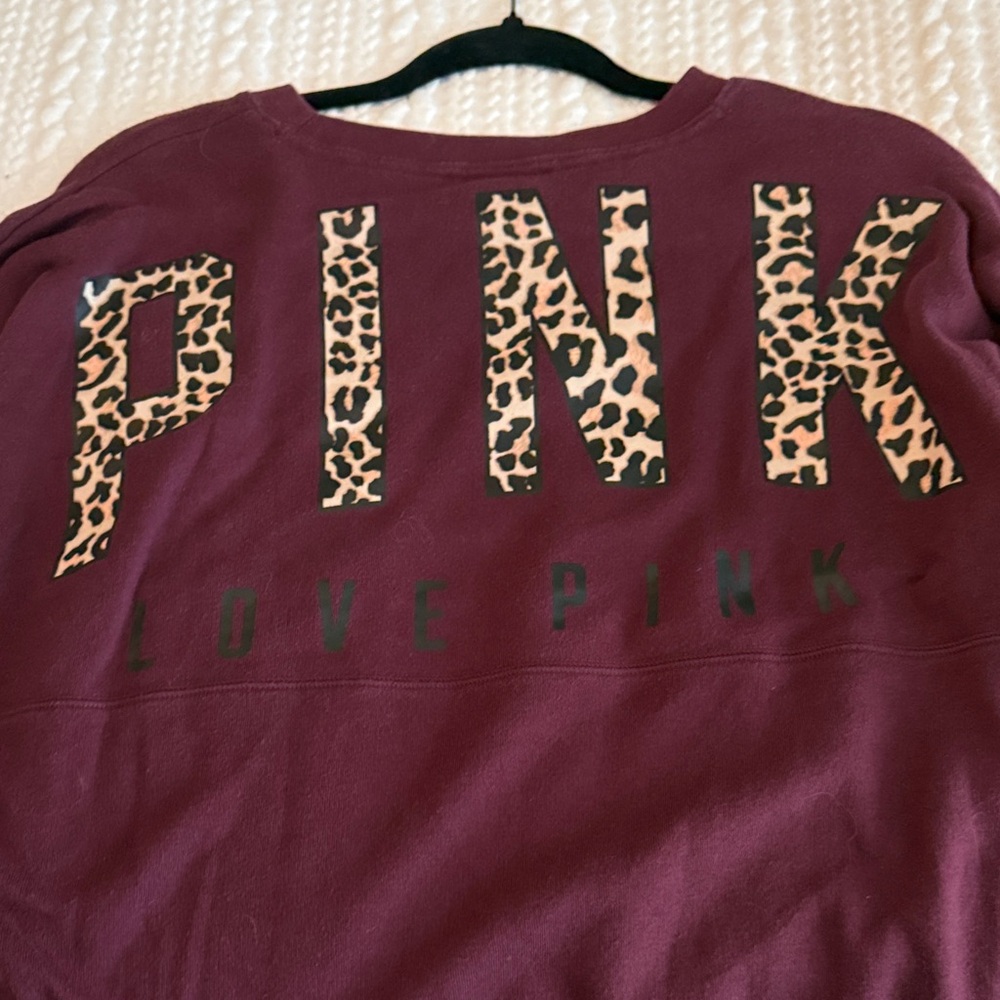 PINK Victoria's Secret Gray Sweatshirt with Black Accents - Picture 4 of 5